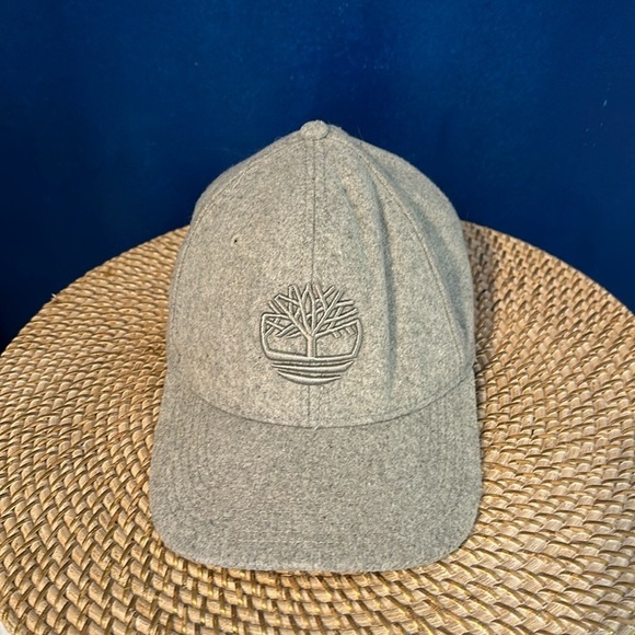 Men’s Timberland Gray Wool Blend Velcro Adjustable Strap Ball Cap - One Size - Picture 1 of 9